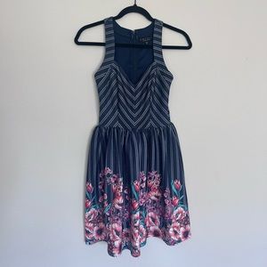 Floral Striped Dress